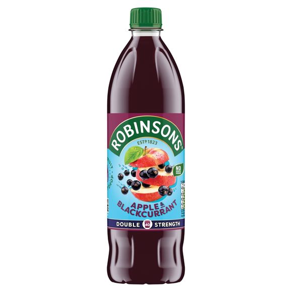 Robinsons Double Strength Apple & Blackcurrant No Added Sugar Fruit Squash 1l